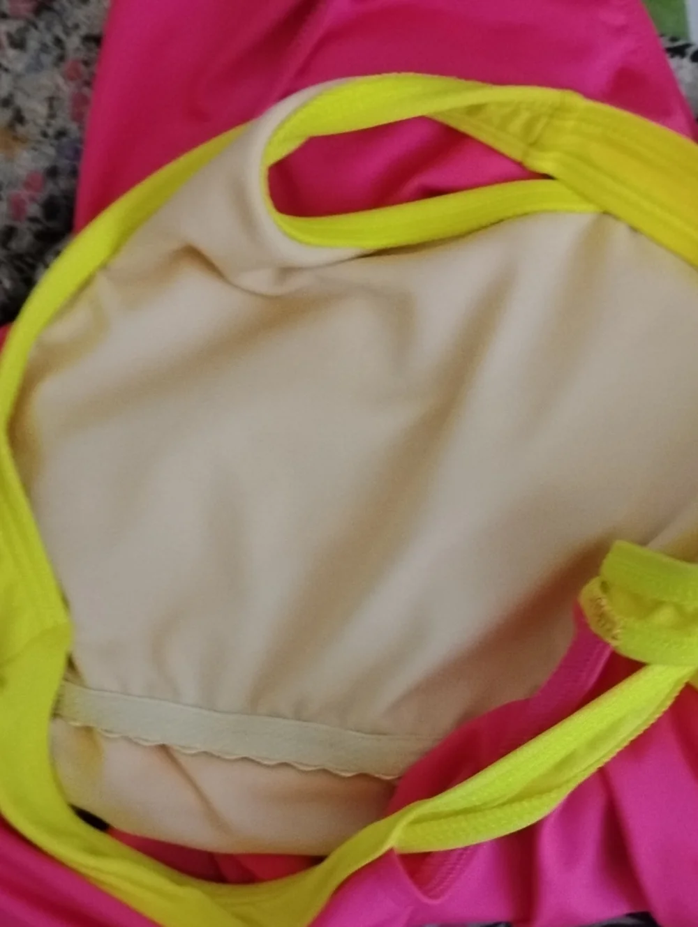 Lands' End Neon Color Blocked One Piece Girl's Swimsuit 14+